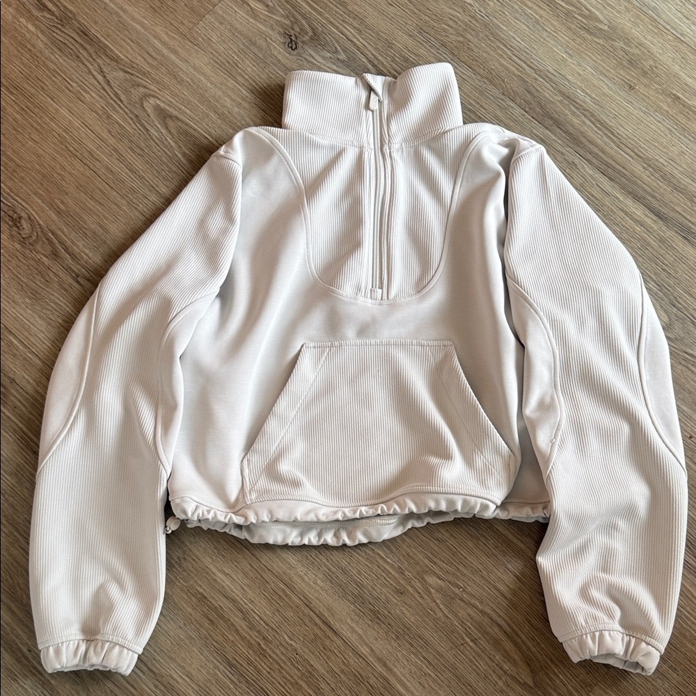 Lululemon Athletica Cream Half-Zip Hoodie